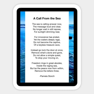 A Call From the Sea Poem Writer's Edition Sticker